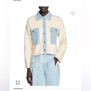 Sandro Dolly Cropped Coatigan